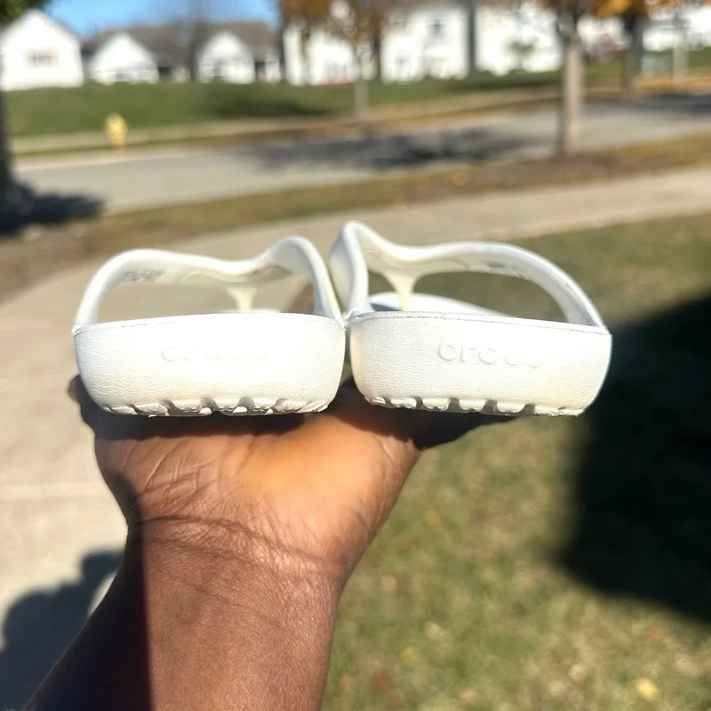 Crocs Women's Kadee II Flip Flop Sandals Size‎ 9 White - Picture 11 of 12